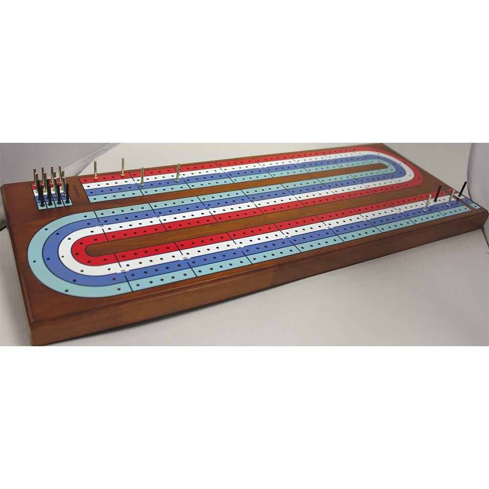 LARGE 4 TRACK CRIBBAGE BOARD (4) BL